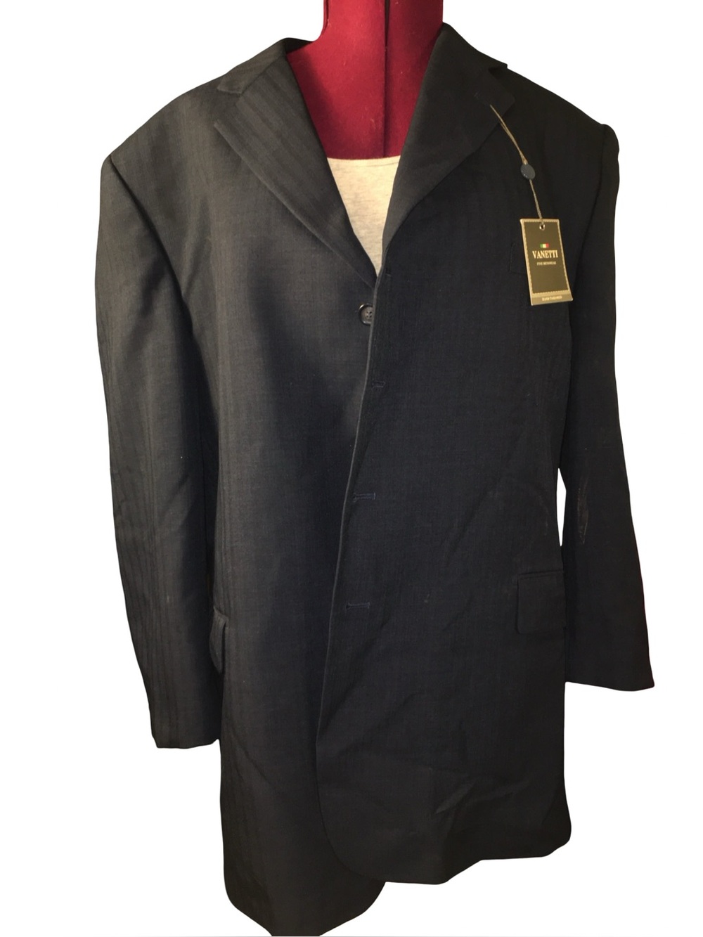Vanetti Men's Dark Navy Lined Blazer Suit